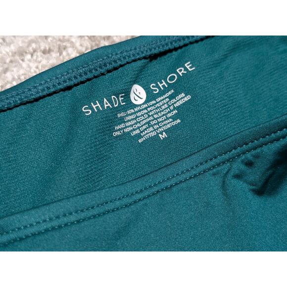 Shade & Shore Womens Swimwear Medium Bikini Tankini Bottoms Green Stretch Summer - Picture 4 of 5